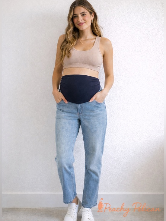 Abercrombie & Fitch Denim - Abercrombie & Fitch Maternity The Ankle Straight Jean 26/2 Short